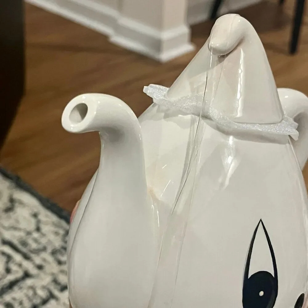 Johanna Parker Halloween Ghost Bow Tie Polka Dot Teapot
